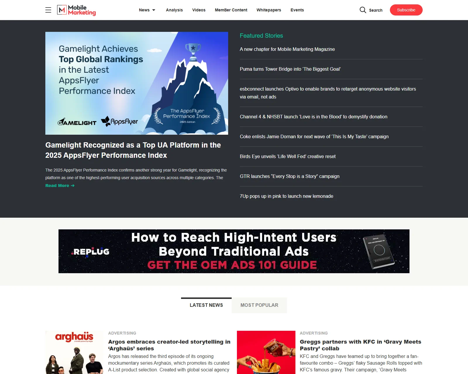 Mobile Marketing Magazine project desktop view